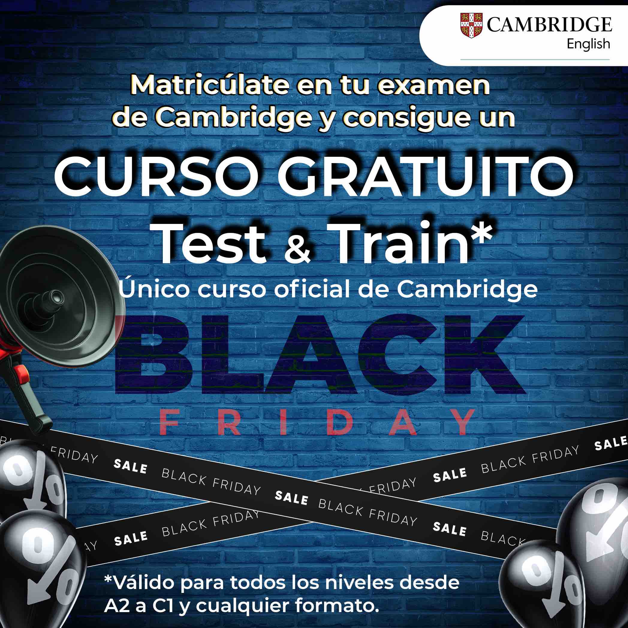 Black Friday en Exams Andalucía: te obsequiamos con ‘Test & Train’ (Promoción finalizada)