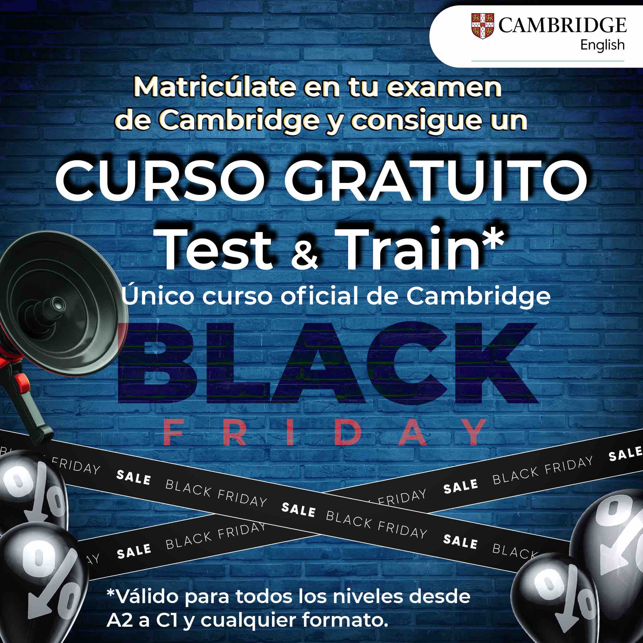Black Friday en Exams Andalucía: te obsequiamos con ‘Test & Train’ (Promoción finalizada)