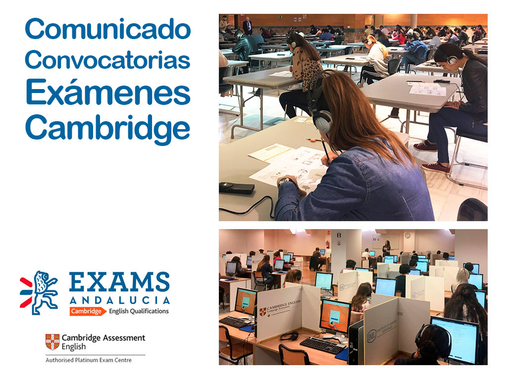 Comunicado sobre las convocatorias de exámenes de Cambridge